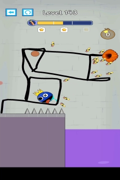 Save the Rainbow Blue Monster level 143