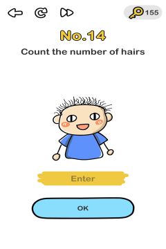 Brain Out No 14 count the number of hairs (Kid Chapter)