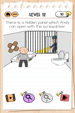 Brain Test 2 Prison Escape Level 2 Andy must find a way to protect