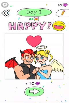 Draw Happy Angel Level 2