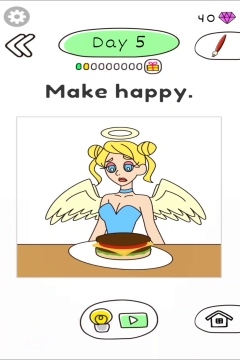 Draw Happy Angel Level 5