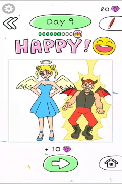 Draw Happy Angel Level 9
