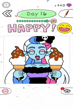 Draw Happy Monster Puzzle Level 16