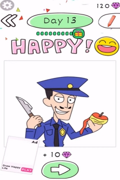 Draw Happy Police day 13