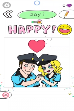 Draw Happy Police 2 Level 1