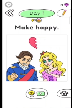 Draw Happy Princess Puzzle Level 1