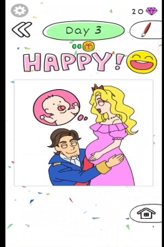 Draw Happy Princess Puzzle Level 3