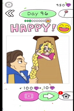 Draw Happy Princess Puzzle Level 96