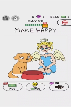 Draw Happy World Angel Level 20