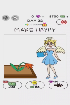 Draw Happy World Angel Level 22