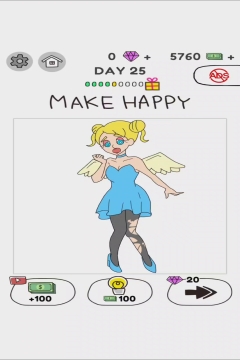 Draw Happy World Angel Level 25