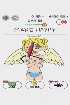 Draw Happy World Angel Level 58