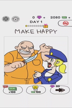 Draw Happy World Police Level 1