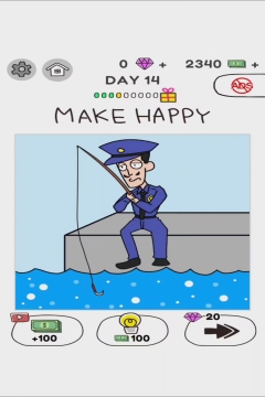 Draw Happy World Police Level 14