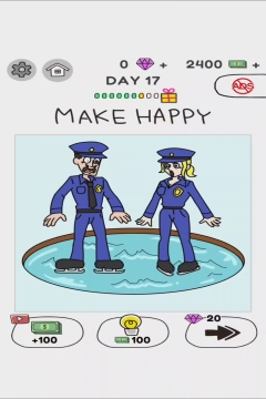 Draw Happy World Police Level 17