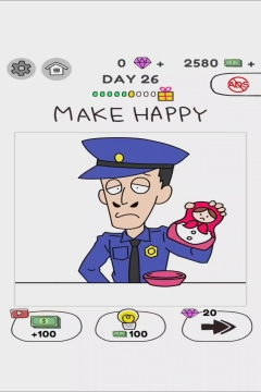 Draw Happy World Police Level 26