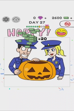 Draw Happy World Police Level 27