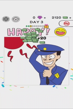 Draw Happy World Police Level 3