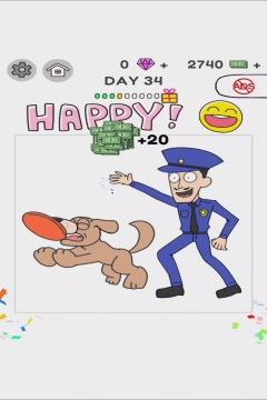 Draw Happy World Police Level 34