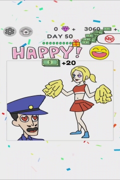 Draw Happy World Police Level 50