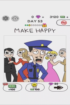 Draw Happy World Police Level 53