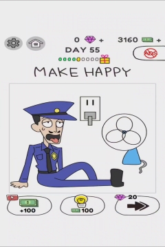 Draw Happy World Police Level 55