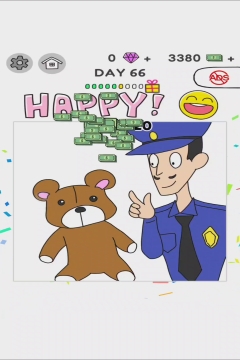 Draw Happy World Police Level 66