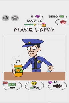 Draw Happy World Police Level 76
