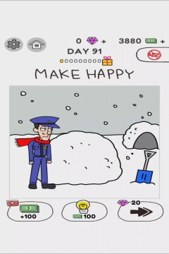 Draw Happy World Police Level 91