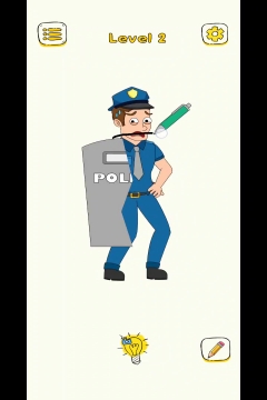 Draw Police Tricky Puzzles Level 2