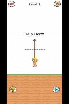 Rope Rescue Cut Save Puzzle Level 1