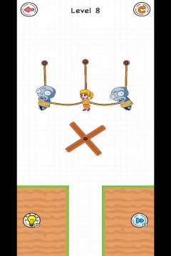 Rope Rescue Cut Save Puzzle Level 8
