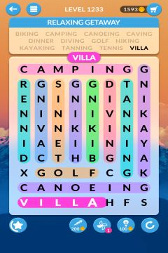 wordscapes search level 1233