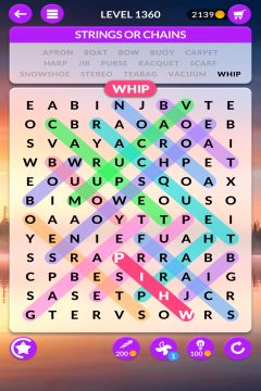 wordscapes search level 1360