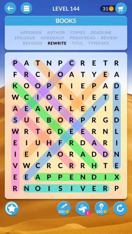 wordscapes search level 144