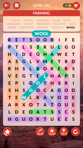 wordscapes search level 152