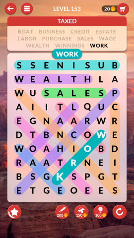 wordscapes search level 153