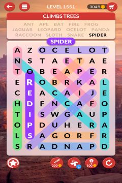 wordscapes search level 1551