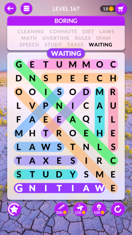 wordscapes search level 167