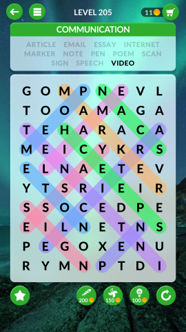 wordscapes search level 205