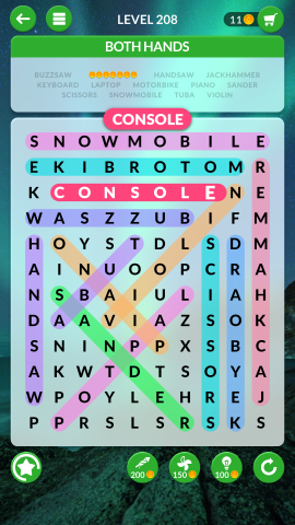 wordscapes search level 208