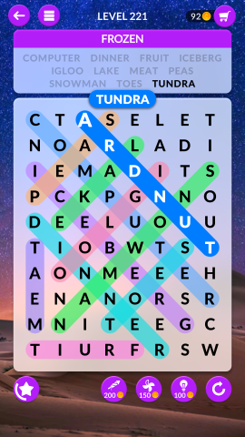 wordscapes search level 221