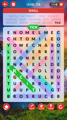 wordscapes search level 258