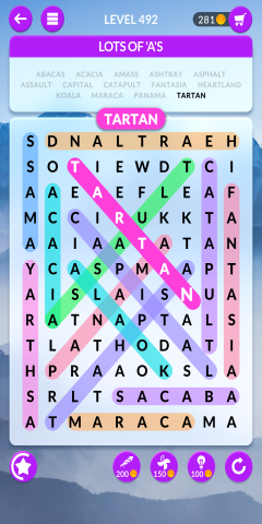 wordscapes search level 492