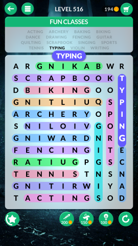 wordscapes search level 516