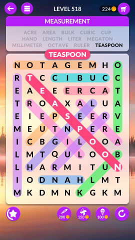 wordscapes search level 518