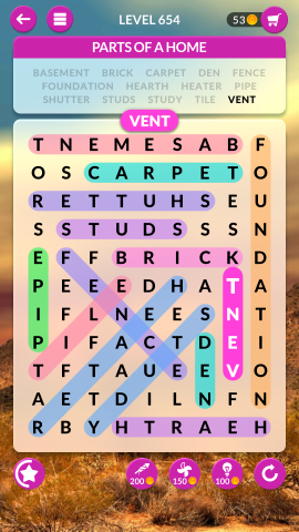 wordscapes search level 654