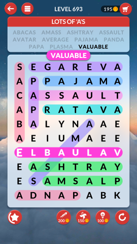 wordscapes search level 693
