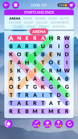 wordscapes search level 727