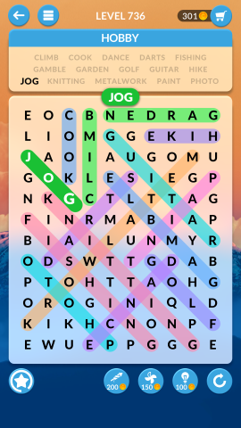 wordscapes search level 736